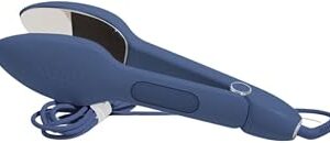 Nori Press Travel Steam Iron - Handheld Iron With Optional Steam Feature - No Ironing Board Required - Easy to Use w/ 6 Fabric Settings - Removes Wrinkles - User Manual Included - Navy