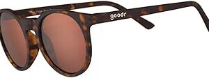 goodr Nine Dollar Pour Over Polarized Round Sunglasses, Small Sized (Circle G), Brown Translucent Frames with Brown Non-Reflective Glare Reducing Lens, UV400 Protection, No Slip, No Bounce