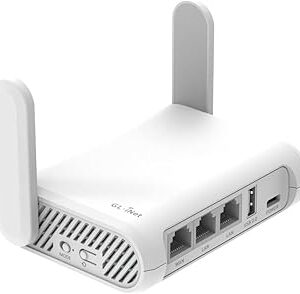 GL.iNet GL-SFT1200 (Opal) Portable WiFi Travel Router, Mini VPN Wireless Router for Fiber Optic Modem, Mobile Internet WiFi Repeater, Dual Band Openwrt Computer Routers, Home/Business/RV/Cruise
