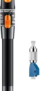 Visual Fault Locator,10-20KM VFL Fiber Optic Tester Kit - Include Single Mode 9/125um FC Male to LC Female Adapter, VFL for Fiber Network Cable Test