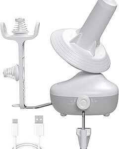 Yarn Winder, Electric Yarn Ball Winder for Crocheting, Compact Yarn Cake Winder with Strong Tension Stepless Speed, Automatic Yarn Spinner Wool Winder, Ideal Helper for Knitting Lovers(White)