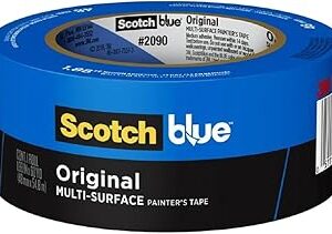 ScotchBlue Original Multi-Surface Painters Tape, 2 Inch Wide (1.88 In. x 60 Yds), 1 Roll Blue Paint Tape Protects Surfaces & Removes Easily, Masking Tape for Indoor and Outdoor Use (2090-48NC)
