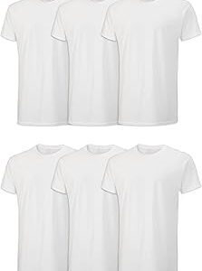 Fruit of The Loom Men's Crew Tee Undershirts, Moisture Wicking & Tag Free, Also Available in Big & Tall