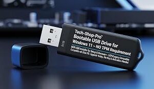 Techshoppro Compatible in Box Micro Win 11 PRO (Ingles) FPP 64-BIT ENG INTL USB Flash Drive