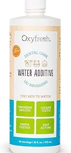 Oxyfresh Premium Pet Dental Care Solution Pet Water Additive: Best Way to Eliminate Bad Dog Breath and Cat Bad Breath - Fights Tartar & Plaque - So Easy, Just Add to Water! Vet Recommended 16 oz.