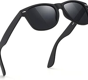 FEIDUSUN Sunglasses Men Polarized Sunglasses for Mens and Womens,Black Retro Sun Glasses Driving Fishing UV Protection