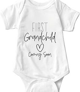 listery First Grandchild Baby Bodysuit Pregnancy Announcement For Grandparents Baby Announcement First Grandbaby Infant