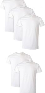 Hanes Men's Performance Undershirt, X-Temp Moisture-Wicking Crewneck, White 5-Pack