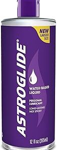 Astroglide Water Based Lube (12 Fl Oz), Liquid Personal Lubricant, for Men, Women and Couples, Safe for Toys, Value Size