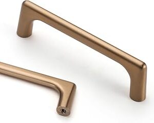 Asidrama 10 Pack 3.75 Inch(96mm) Champagne Bronze Cabinet Pulls Cabinet Handles Cupboard Handles Kitchen Cabinet Hardware for Cupboard Drawer Pulls