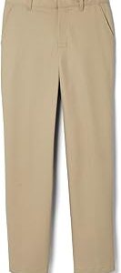 French Toast Boys' Adjustable Waist Relaxed Fit Twill Pant (Standard, Slim & Husky)