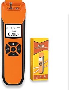Optical Power Meter, High-Precision Fiber Optic Attenuation Tester, Rechargeable Mini Optical Power Meter FC/SC/ST Universal Interface (-70+6dbm)