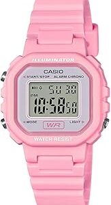 Casio LA20WH Series | Women's Digital Watch | Water Resistant | LED Light | Auto Calendar | Date Display | 1/100 SEC Stopwatch | Regular Time Keeping (HR, Min, SEC, PM, Date, Day) | 5 Yr Batt