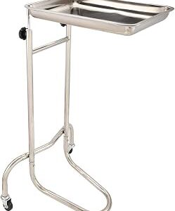 Mobile Instrument Stand Mayo Instrument Tray Stand Medical Doctor Tattoo Spa Salon Equipment Procedure Trays with Stainless Steel