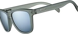 goodr Going to Valhalla...Witness! Polarized Sunglasses for Men & Women, Medium Sized (OG), Dark Gray Translucent Frames with Chrome Mirrored Reflective Lenses, UV400 Protection, No Slip