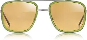 Hyperlight Aviator Green Fullerene C60 UV & bluelight daily shades for men. Unisex luxury sunglasses for women, designer sunglasses for men. Fashion branded harmonized white light eyeglasses w/case