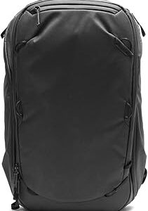 Peak Design Travel Backpack 45L, Black, Expandable 35-45L Design, Rear and Top Access, Weatherproof Shell, Laptop Sleeve, Ideal for Travel or Everyday Carry, Versatile Backpack for Men and Women