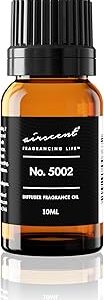AirScent Creed-Aventus-Inspired Diffuser Oil - No. 5002 Perfume Dupe - Premium Fragrance Oil Blend for Ultrasonic and Waterless Diffusers and Crafting - 10 ml, 0.34 fl oz Glass Bottle with Dropper