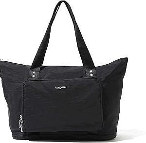 Baggallini Carryall Expandable Lightweight Travel Tote 22 Packable Folding Compact Nylon Washable Weekender w/Luggage Sleeve
