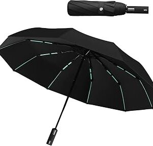 Compact Umbrella for Travel – Windproof & Waterproof Umbrella – Durable Umbrellas for Rain for Men & Women