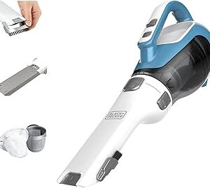 BLACK+DECKER dustbuster AdvancedClean Handheld Vacuum Cordless, Compact Home and Car Vacuum with Crevice Tool, Rotating Nozzle and Charging Station, Large Dust Bowl (CHV1410L)