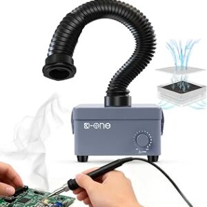 Fume Extractor, 168m³/h Strong Suction Solder Fume Extractor with 80W Brushless Motor, 3-Stage Filters, 15,000 RPM High-Speed Motor for Engraving, DIY Welding, Soldering Fume Extractor (Grey)