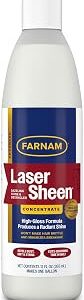 Farnam Laser Sheen Dazzling Shine and Detangler Concentrate for Horses, Repels Dirt and Stains, Makes 1 Gallon of Spray, 12 fluid ounces