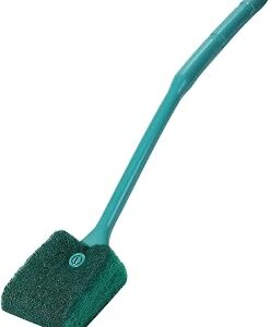AQUANEAT Fish Tank Cleaning Tools, Aquarium Double Sided Sponge Brush, Algae Scraper Cleaner with Long Handle