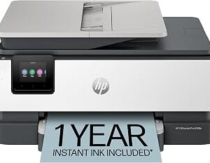 HP OfficeJet Pro 8139e Wireless All-in-One Color Inkjet Printer, Print, scan, copy, fax, ADF, Duplex printing Best-for-home office, 1 year Instant Ink trial included, AI-enabled (40Q51A)