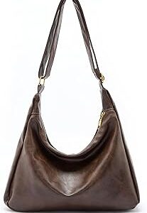 celestina Hobo Bags for Women, Ultra Soft Foldable Vegan Leather Shoulder Handbag, Stylish Slouchy Tote Purses