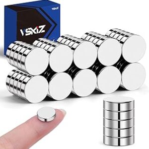 Refrigerator Magnets 50 Pcs, 10x3mm Tiny Round Disc Small Whiteboard Magnets for Crafts, DIY, Office, Dry Erase Board