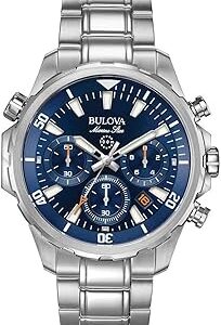Bulova Men's Marine Star Series B Stainless Steel 6-Hand Chronograph Quartz Watch, 100M