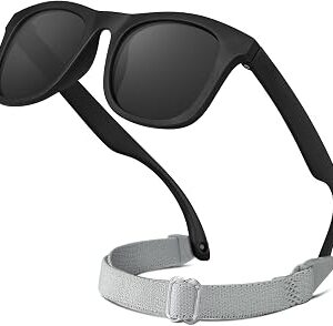 RIVBOS Baby Sunglasses Boys&Girls with Strap UV400 Polarized Flexible for Toddler,Infant and Newborn(0-24month) RBK0231