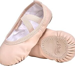 Stelle Ballet Shoes for Girls Toddler Ballet Slippers Soft Leather Boys Dance Shoes for Toddler/Little Kid/Big Kid