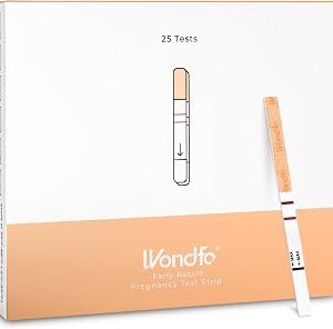 Wondfo Early Result Pregnancy Test Strips - Get Results 6 Days Sooner Than Missed Period-Sensitive and high-Accuracy HCG Testing Kit at 10 MIU/ml Cut-Off -[25 Packs]