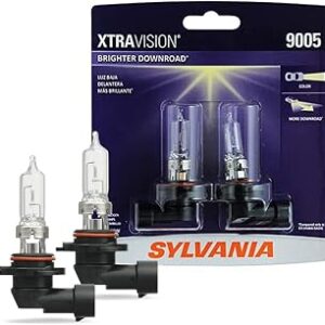 SYLVANIA - 9005 XtraVision Halogen Headlight Bulb - High-Performance Car Headlight - Halogen Light with No Glare - For Automotive - 2 Bulbs