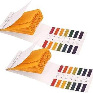 2 Pack pH Test Strips, 160 Strips pH.1-14 Universal pH Test Paper Litmus Test Paper Soap Making Testing Strips for Water Wine Saliva Urine Soil Testing Pet Food and Diet pH Monitoring (Sealed Pack)