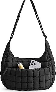 BAGSMART Quilted Crossbody Bag for Women, Lightweight Puffer Purse for Travel, Daily Use & Work | Water-resistant, Puffy Shoulder Bag, w/ Adjustable Strap, Light & Comfortable, Hands-free Bags, Travel Essentials