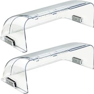 Heating & Air Vent Deflector for Vents, Sidewall, Ceiling, Floor Registers - Adjust Between 9-14, Magnetic Vent Covers for Air Conditioning, Heat, AC, Floor, Under Furniture (2 Pack Clear)