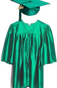 Shiny Child Graduation Cap, Gown, Tassel and 2026 Charm Set, Kindergarten Graduation and Kids Preschool