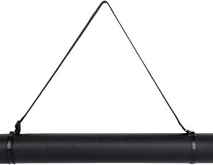 TRANSON Durable Poster Storage Tube with Straps 24-40 Extendable for Blueprints, Artwork, Maps, Posters Color Black