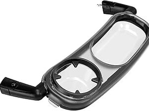 Snack Tray Fits for UPPAbaby Vista/Vista V2/Vista V3/Cruz/Cruz V2/ RumbleSeat/RumbleSeat V2, Stroller Tray with Cup Holder & Recessed Bowl, Dishwasher Safe, Quick Attachment, Folds with Stroller, Grey