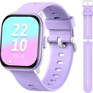 meoonley Kids Watch for Girls Boys with IP68 Waterproof, Girls Watch with 19 Sports Modes, Sleep Tracking, Pedometer, Stopwatch, Kids Activity Tracker, Birthday Gifts for Girls Age 6-15 Years Old