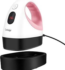Calogy Mini Heat Press, Heat Transfer Machine, Constant Temp Control, Insulated Safety Base, Fits for Crafts, T-Shirt, Hat, Cap, Pillows(White Pink)