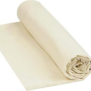 HOTGODEN Light Weight 100% Cotton Muslin Fabric: 63 inch x 2,5,10 Yards Unbleached Muslin Linen Fabric Material for Sewing Material Apparel Cloth