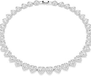 Swarovski Ariana Grande Collection, Clear Crystal & Pearls, Rhodium Finish, Necklaces, Earrings and Bracelets