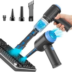Meudeen Air Duster - Computer Vacuum Cleaner - for Keyboard Cleaning - Cordless Canned Air - 110000RPM Powerful PC Cleaner(VC08)