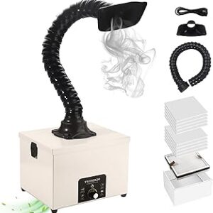 M3PRO Solder Fume Extractor - 120W Strong Suction 240m³/h, 3-Stage Filtration System, Low-Noise with 12 Filters for Welding Desktop Soldering 10W Laser Engraving and Smoke Absorption