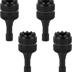 4 Pcs Aluminum Alloy Remote Controller Sticks Joystick for DJI RC/RC2 for Mini 3/Mini 3 Pro/Mini 4 Pro/Air 3/3S/Air 2S/Neo/Mavic 4 Pro/Mavic 3/Mavic 3 Pro/Mavic 3 Drone Replacement (Black)
