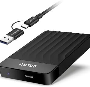 YOTUO Portable External Hard Drive Storage Expansion Mobile HDD USB 3.0 USB-C for PC, Mac, Desktop, Laptop, PS4, Xbox One X/S, Xbox 360, Office & Game (Black, 1TB)